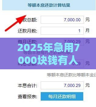 2025年急用7000块钱有人借么，试试这五个最新平台利息又低又正规