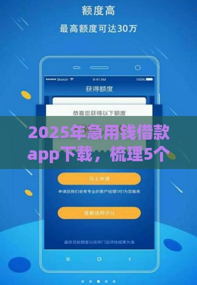 2025年急用钱借款app下载，梳理5个最新最容易通过的借款平台