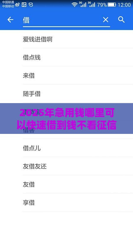 2025年急用钱哪里可以快速借到钱不看征信记录，推荐五个最新贷款必过的软件