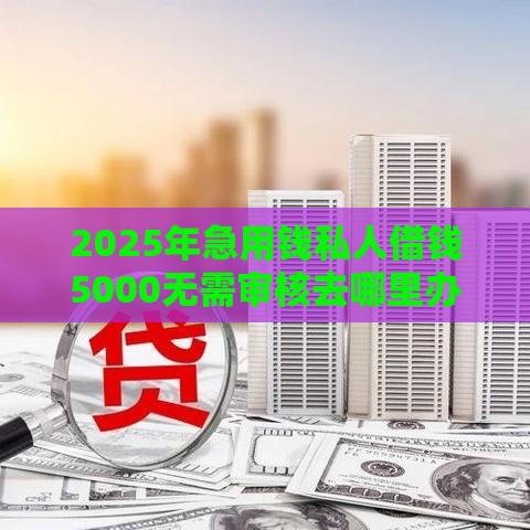 2025年急用钱私人借钱5000无需审核去哪里办理呢，分享5个最新平台借钱不上征信