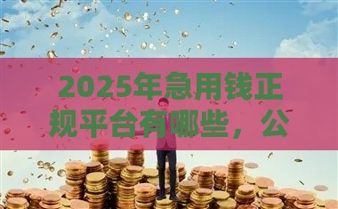 2025年急用钱正规平台有哪些，公布5个最新黑户也能借钱的平台