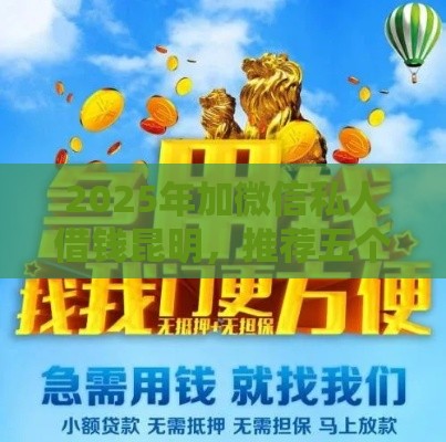 2025年加微信私人借钱昆明，推荐五个最新16岁小额贷款平台