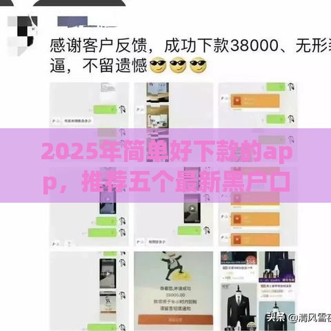 2025年简单好下款的app，推荐五个最新黑户口子找不到下载