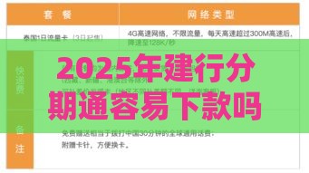 2025年建行分期通容易下款吗，推荐五个最新门槛低的网贷平台