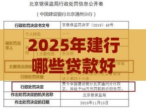 2025年建行哪些贷款好下款，梳理五个最新未成年贷款平台