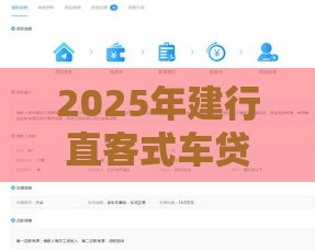 2025年建行直客式车贷被拒，梳理5个最新最容易通过的网贷平台