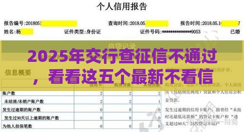 2025年交行查征信不通过，看看这五个最新不看信用能借一千块钱的软件