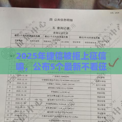 2025年捷信被拒上征信嘛，公布5个最新不看征信正规的小额贷款平台