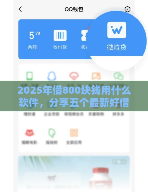2025年借800块钱用什么软件，分享五个最新好借钱的平台