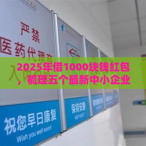 2025年借1000块钱红包，梳理五个最新中小企业贷款平台