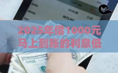 2025年借1000元马上到账的利息低，整合五个最新黑户肯定可以小额下款的平台