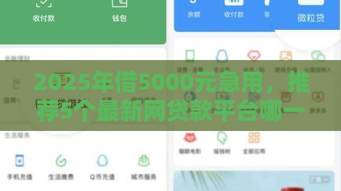 2025年借5000元急用，推荐5个最新网贷款平台哪一个好借钱