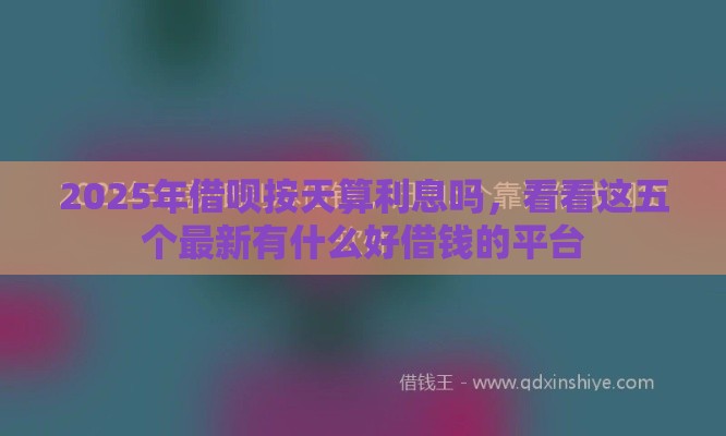 2025年借呗按天算利息吗，看看这五个最新有什么好借钱的平台