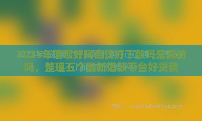 2025年借呗好网商贷好下款吗是真的吗，整理五个最新借款平台好贷款