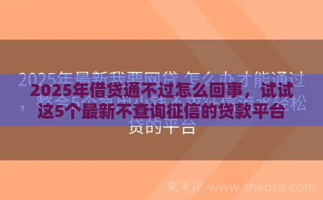 2025年借贷通不过怎么回事，试试这5个最新不查询征信的贷款平台