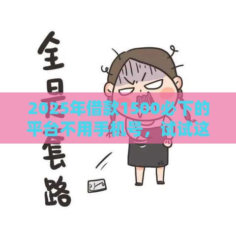 2025年借款1500必下的平台不用手机号，试试这5个最新借款平台贷款不看征信