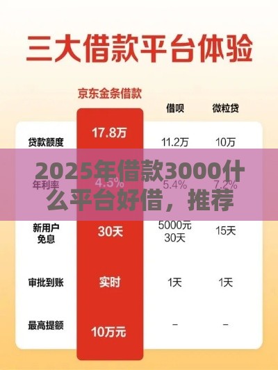 2025年借款3000什么平台好借，推荐5个最新不查征信的贷款软件