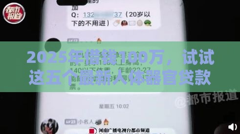 2025年借钱100万，试试这五个最新人体器官贷款平台