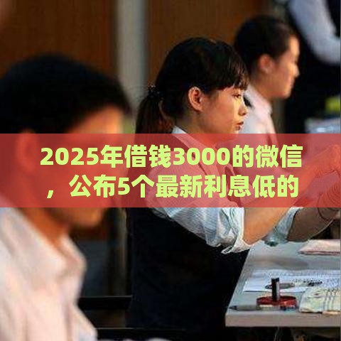 2025年借钱3000的微信，公布5个最新利息低的借款平台排名不分先后