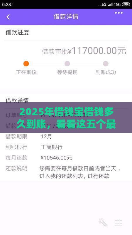 2025年借钱宝借钱多久到账，看看这五个最新征信花手机上太高利息贷款软件