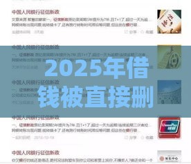2025年借钱被直接删微信怎么办，试试这五个最新征信花了能下款平台