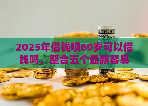 2025年借钱呗60岁可以借钱吗，整合五个最新容易借钱的小额平台
