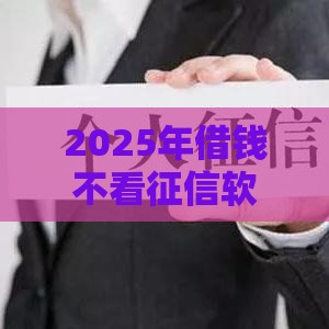2025年借钱不看征信软件，试试这五个最新贷款平台借钱容易又正规