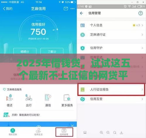 2025年借钱贷，试试这五个最新不上征信的网贷平台