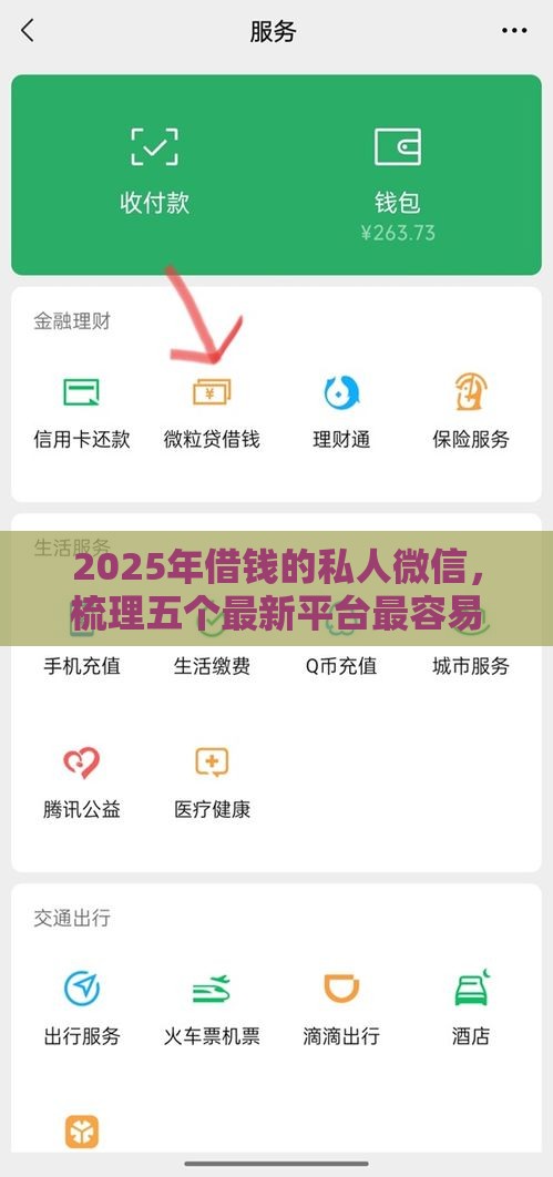 2025年借钱的私人微信，梳理五个最新平台最容易贷款