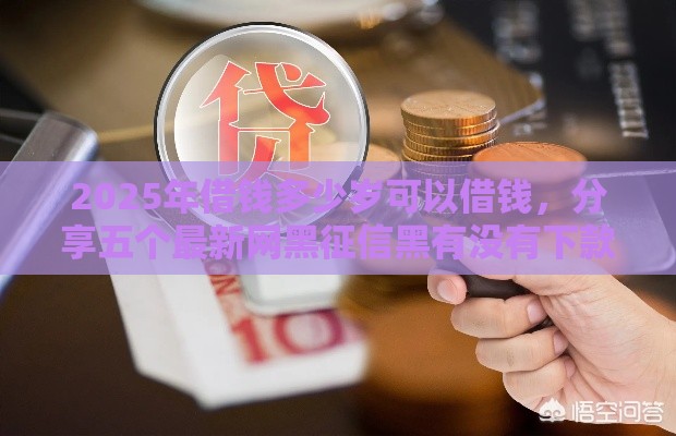 2025年借钱多少岁可以借钱，分享五个最新网黑征信黑有没有下款的口子