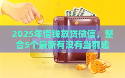 2025年借钱放贷微信，整合5个最新有没有当前逾期能下款的口子