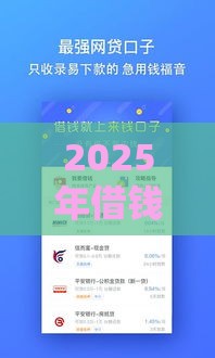 2025年借钱放款轻松的，推荐五个最新不会拒秒下款的高炮口子
