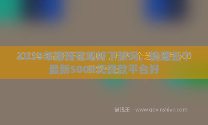 2025年借钱花吧好下款吗，梳理五个最新5000元贷款平台好