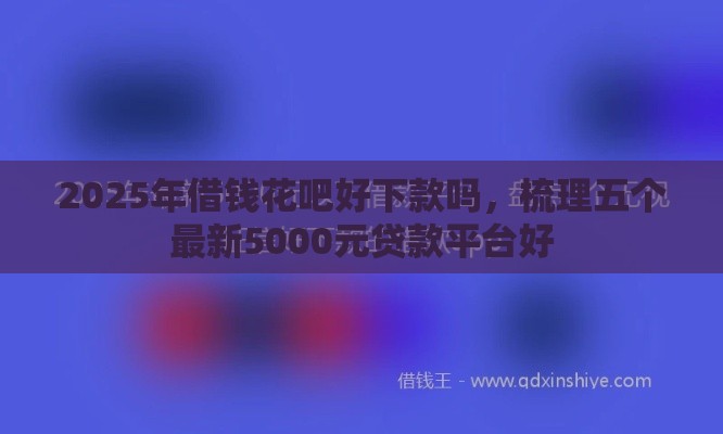 2025年借钱花吧好下款吗，梳理五个最新5000元贷款平台好