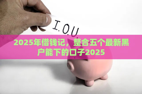 2025年借钱记,整合五个最新黑户能下的口子2025 2025年借钱记,整合五个最新黑户能下的口子2025