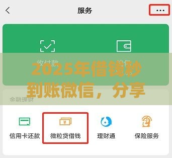 2025年借钱秒到账微信，分享五个最新什么贷款平台不上征信