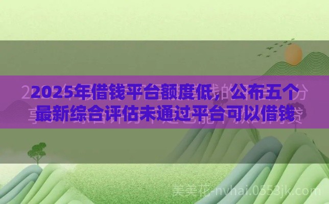 2025年借钱平台额度低，公布五个最新综合评估未通过平台可以借钱