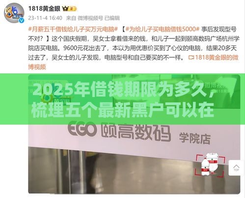 2025年借钱期限为多久，梳理五个最新黑户可以在平台上借到钱