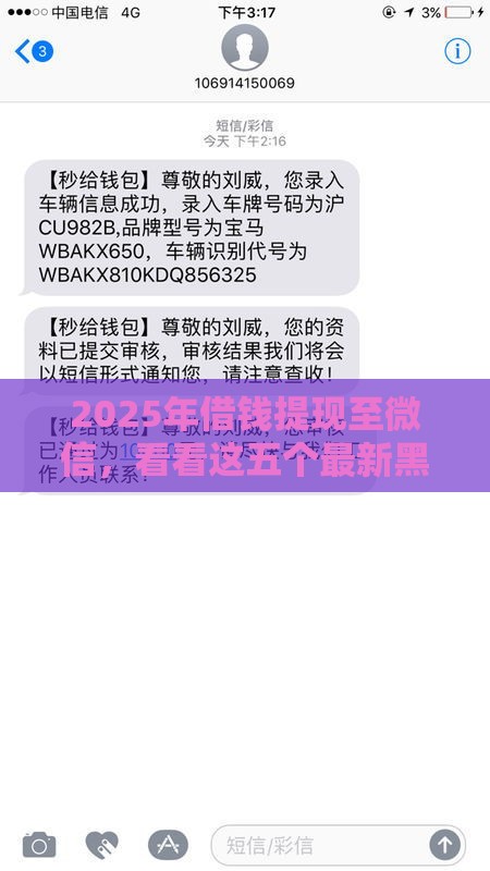 2025年借钱提现至微信，看看这五个最新黑名单能借到的网贷平台