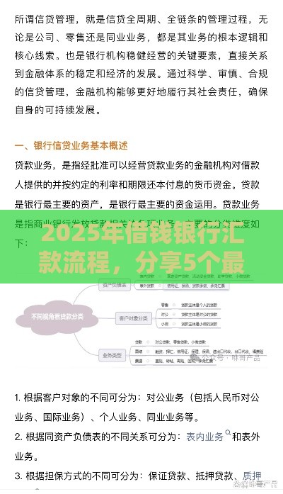 2025年借钱银行汇款流程，分享5个最新不看征信贷款平台