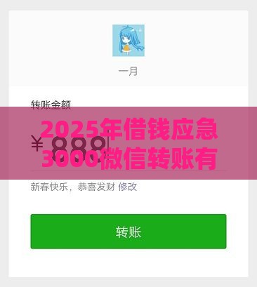2025年借钱应急3000微信转账有哪些，看看这五个最新和安逸花一样好下款的平台