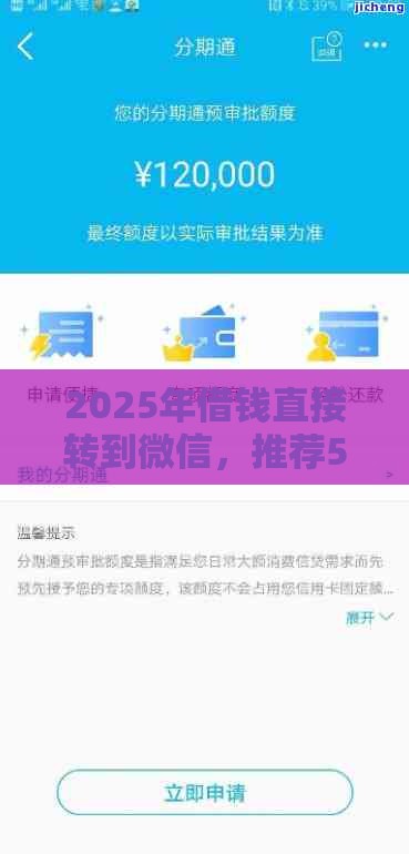 2025年借钱直接转到微信，推荐5个最新平台借款容易通过不看征信的