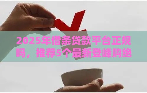2025年借条贷款平台正规吗，推荐5个最新登峰购绝对能下的口子