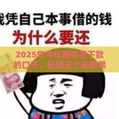 2025年今年最容易下款的口子，梳理五个最新黑户下款的软件