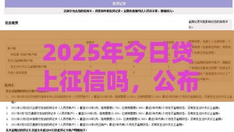 2025年今日贷上征信吗，公布五个最新不看征信的借款平台百分百