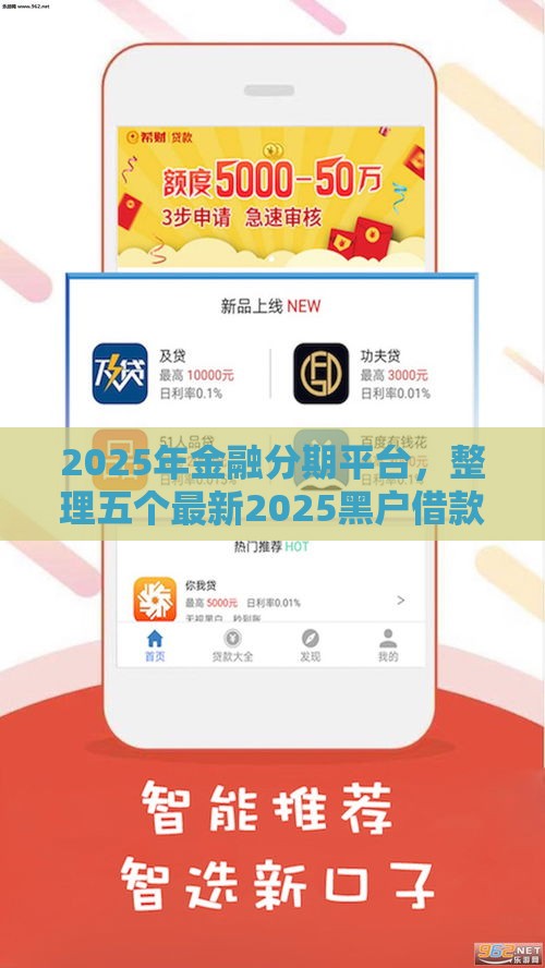 2025年金融分期平台，整理五个最新2025黑户借款必下口子