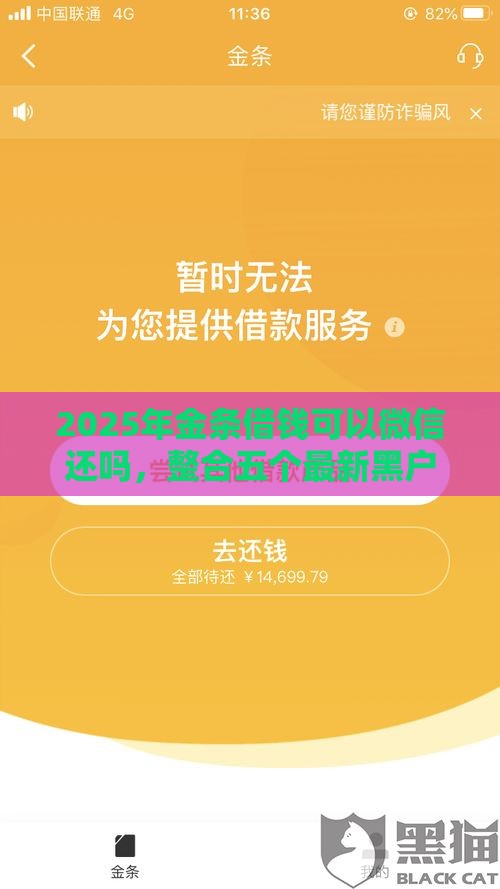 2025年金条借钱可以微信还吗，整合五个最新黑户有没有借钱的平台