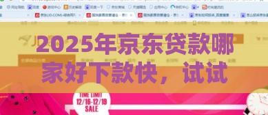 2025年京东贷款哪家好下款快，试试这5个最新二手车贷款平台好