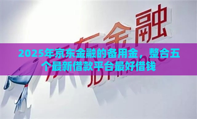 2025年京东金融的备用金，整合五个最新借款平台最好借钱