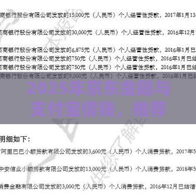 2025年京东金融与支付宝借钱,推荐五个最新不看征信小贷口子 2025年京东金融与支付宝借钱,推荐五个最新不看征信小贷口子